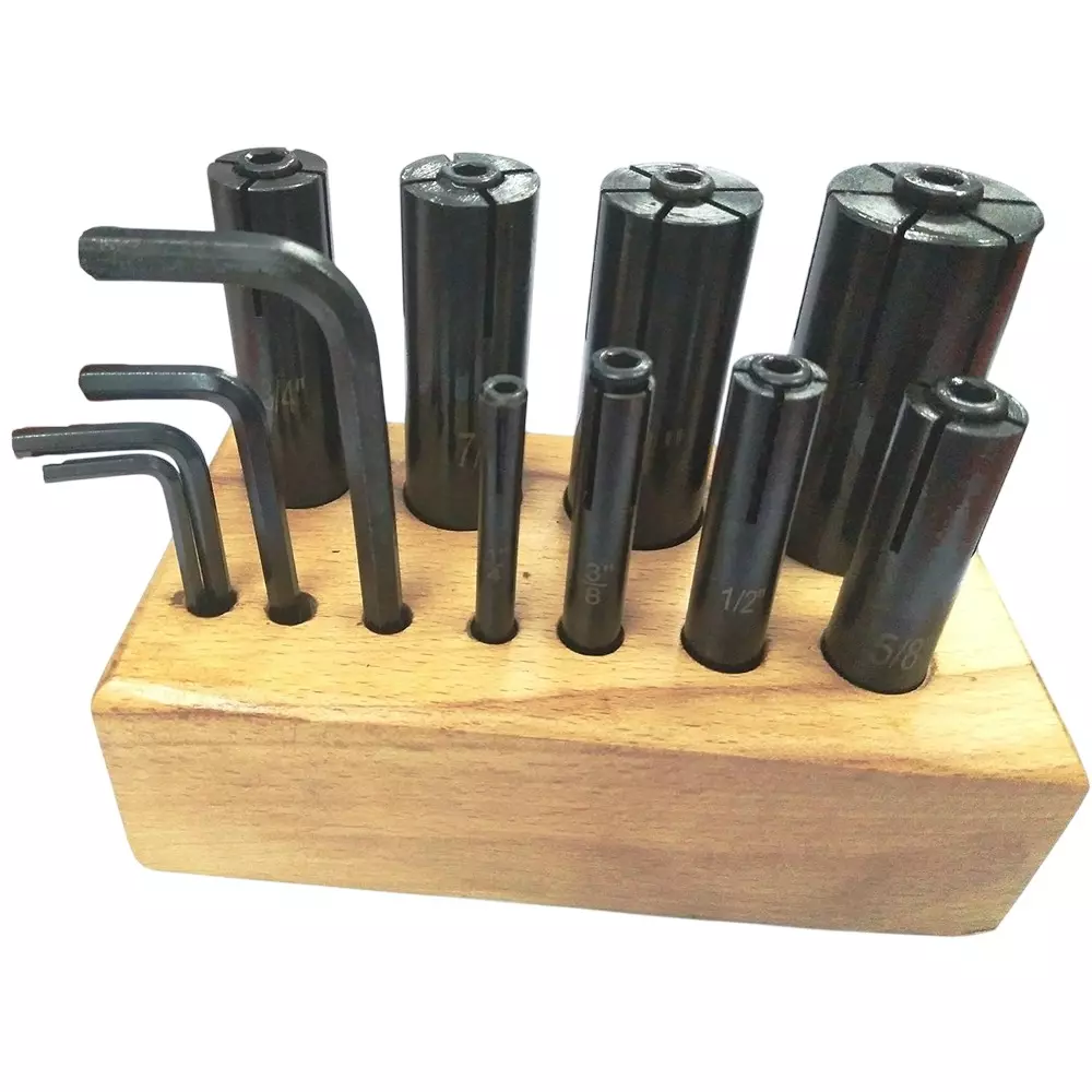 Assorts Hand Expanding Arbor Set Wooden 6.35x31.75 mm Range for Milling, Lathe, and Drill Machines