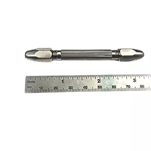 A.D INTERNATIONAL Double Sided Pin Vice with Reversible Collets On Each End with 0.1 mm to 3 mm Collet 1, 0.5 mm to 2 mm Collet 2 Size Range, N6-77G8-5JVB