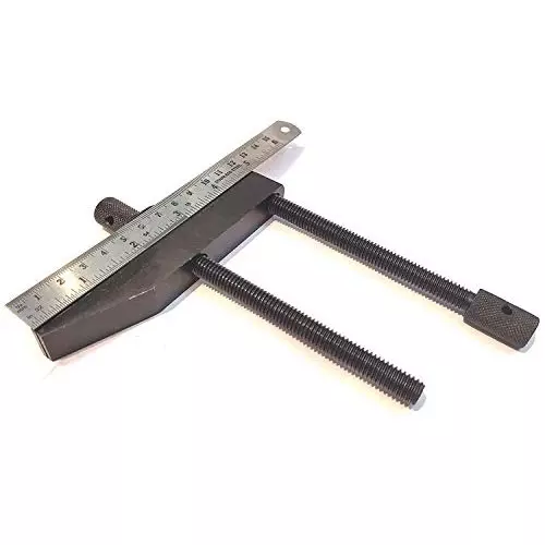 A.D INTERNATIONAL Tool Maker Parallel Clamp with 5 inch (125 mm) Jaw Width and Threaded Screw Handle for DIY and Craft Machine, CJ-H3UM-IOGP