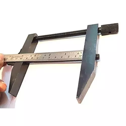 A.D INTERNATIONAL Tool Maker Parallel Clamp with 5 inch (125 mm) Jaw Width and Threaded Screw Handle for DIY and Craft Machine, CJ-H3UM-IOGP