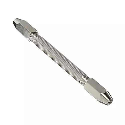 Buyohlic International Double Sided Pin Vice with Reversible Collets On Each End with 0.1 mm to 3 mm Collet 1, 0.5 mm to 2 mm Collet 2 Size Range, N6-77G8-5JVB