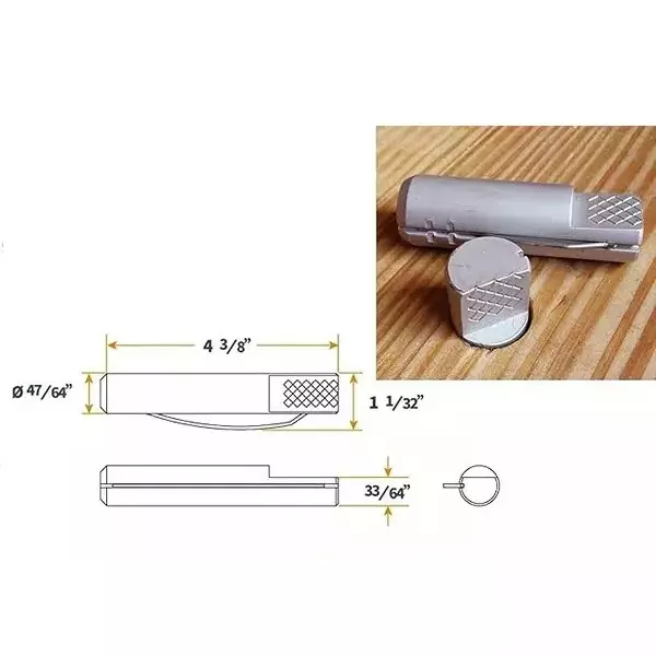 Buyohlic International Bench Dog Spring Loaded Hold Down Aluminium Body 3/4 inch (19 mm) x 2-3/8 Inch (60.3 mm), 0M-V9VC-H8Q3 (Pack of 6)