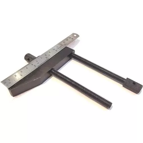 A.D INTERNATIONAL Tool Maker Parallel Clamp with 5 inch (125 mm) Jaw Width and Threaded Screw Handle for DIY and Craft Machine, 4R-NMBP-ZKPX
