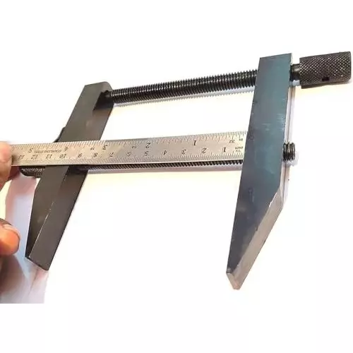 A.D INTERNATIONAL Tool Maker Parallel Clamp with 5 inch (125 mm) Jaw Width and Threaded Screw Handle for DIY and Craft Machine, 4R-NMBP-ZKPX
