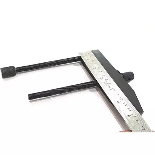 A.D INTERNATIONAL Tool Maker Parallel Clamp with 5 inch (125 mm) Jaw Width and Threaded Screw Handle for DIY and Craft Machine, 4R-NMBP-ZKPX