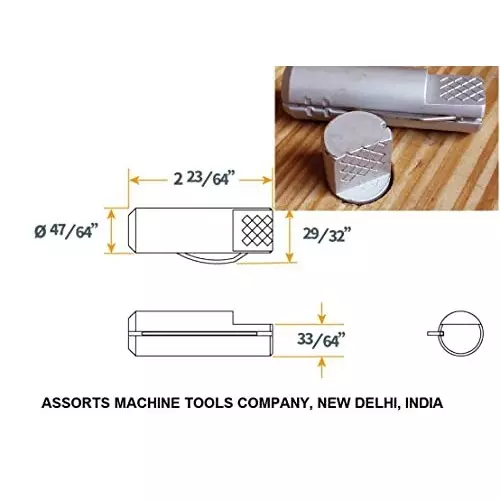 Assorts Bench Dog Aluminum 19.05x60.325 mm (3/4x2-3/8 Inch) (Pack of 6)
