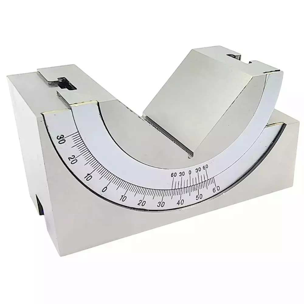 Buyohlic International Multifunctional V Block with 0-60° Adjustable Angle for Milling Machine Planer 95 x 45 x 48 mm, 30-VB-401