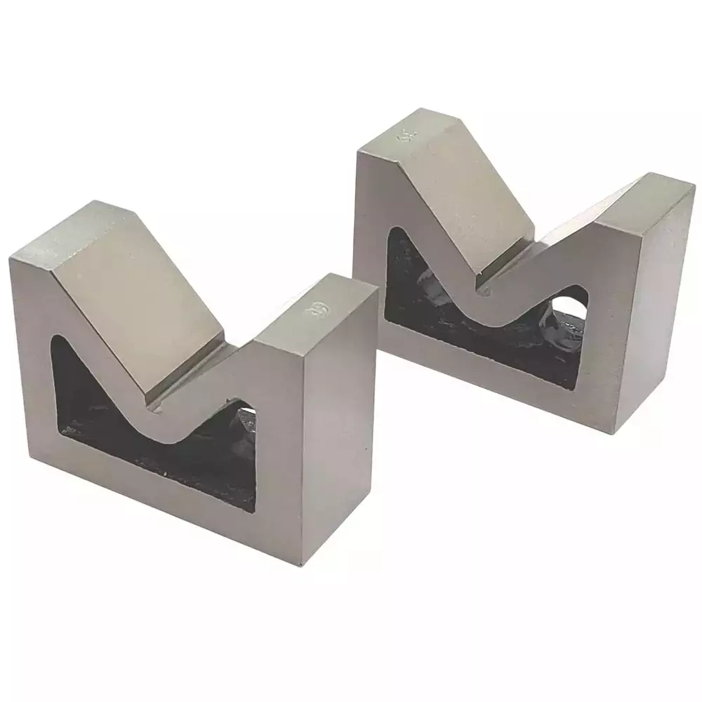 Buyohlic International Seasoned Cast Iron V Block Pair 3 inch (75 mm) Length x 1-1/4 inch (31 mm) Width x 2-3/16 inch (56 mm) Height, I6-TJFR-4S2Y