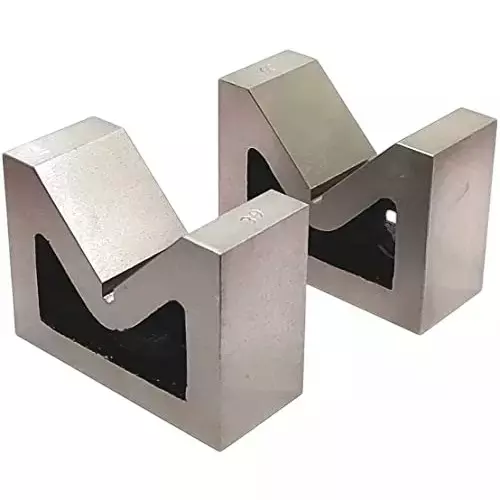 Buyohlic International Seasoned Cast Iron V Block Pair 3 inch (75 mm) Length x 1-1/4 inch (31 mm) Width x 2-3/16 inch (56 mm) Height, I6-TJFR-4S2Y
