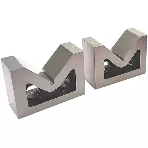 Buyohlic International Seasoned Cast Iron V Block Pair 3 inch (75 mm) Length x 1-1/4 inch (31 mm) Width x 2-3/16 inch (56 mm) Height, I6-TJFR-4S2Y
