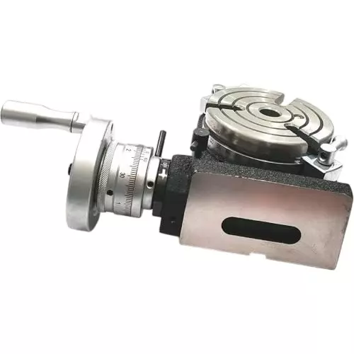 A.D INTERNATIONAL Horizontal Vertical Rotary Table with 110 mm Diameter and 3 Slots for Milling Machine, N2-TBPZ-C3RM