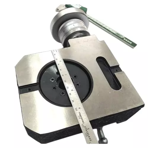 A.D INTERNATIONAL Horizontal Vertical Rotary Table with 110 mm Diameter and 3 Slots for Milling Machine, N2-TBPZ-C3RM