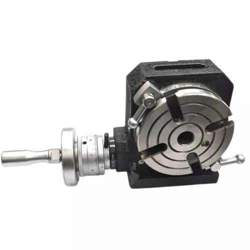 A.D INTERNATIONAL Horizontal Vertical Rotary Table with 110 mm Diameter and 4 Slots for Milling Machine, AY-7QD2-7XGX