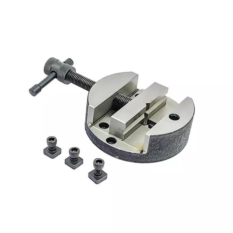 A.D INTERNATIONAL 100 mm Round Vice with 3 Fixing Tee Nut for 3 inch & 4 inch Rotary Table, PR-FKRP-BJDD