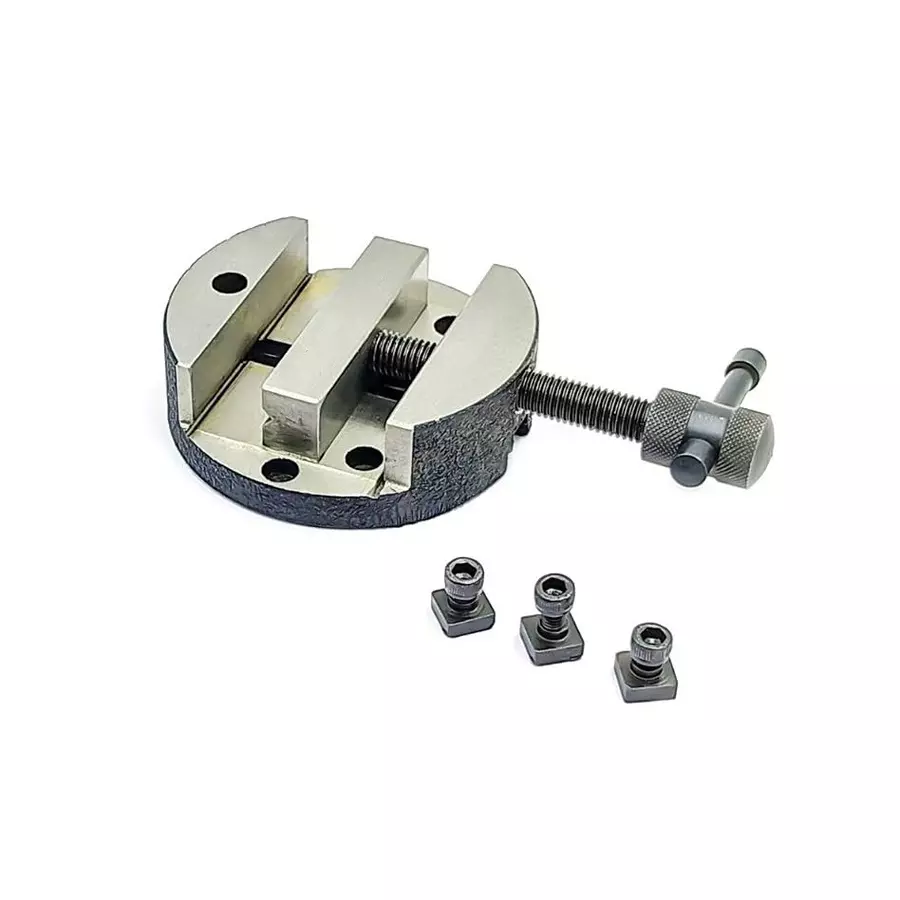 A.D INTERNATIONAL 100 mm Round Vice with 3 Fixing Tee Nut for 3 inch & 4 inch Rotary Table, PR-FKRP-BJDD