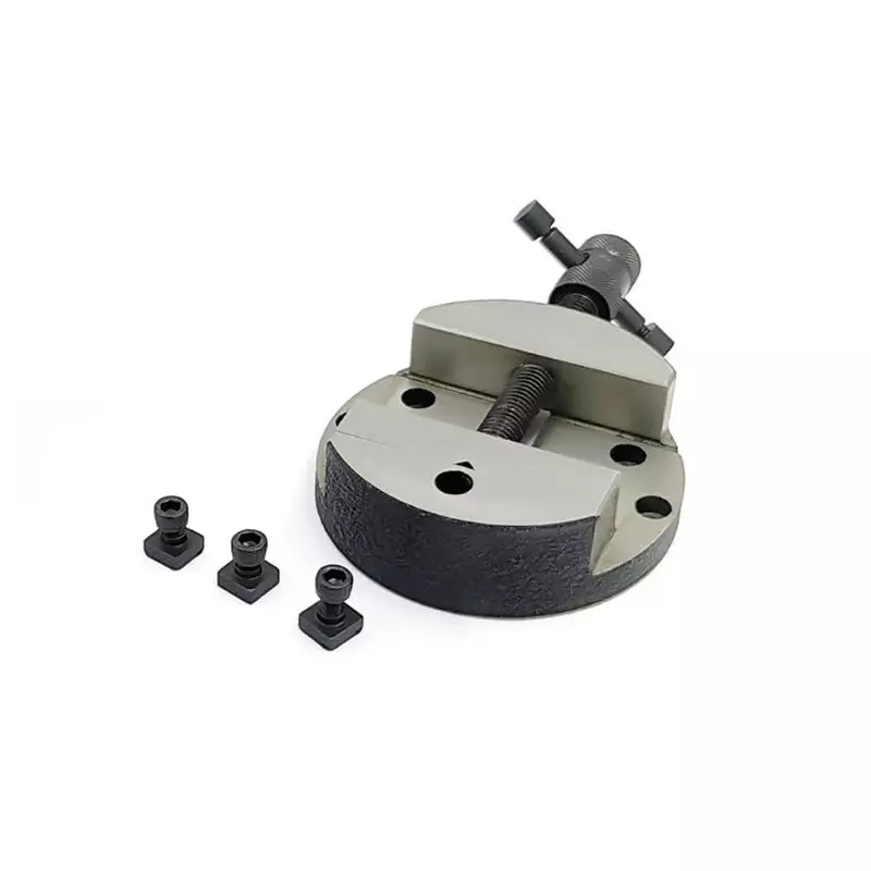 A.D INTERNATIONAL 100 mm Round Vice with 3 Fixing Tee Nut for 3 inch & 4 inch Rotary Table, PR-FKRP-BJDD