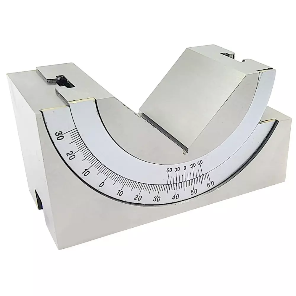 A.D INTERNATIONAL Multifunctional V Block with 0-60° Adjustable Angle for Milling Machine Planer 95 x 45 x 48 mm, 30-VB-401