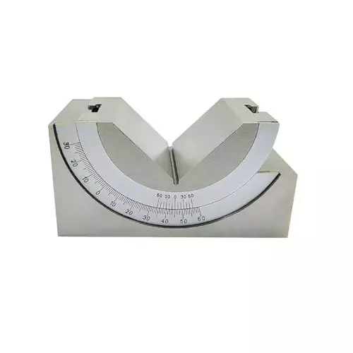 A.D INTERNATIONAL Multifunctional V Block with 0-60° Adjustable Angle for Milling Machine Planer 95 x 45 x 48 mm, 30-VB-401