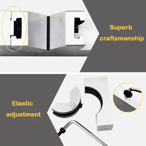 A.D INTERNATIONAL Multifunctional V Block with 0-60° Adjustable Angle for Milling Machine Planer 95 x 45 x 48 mm, 30-VB-401