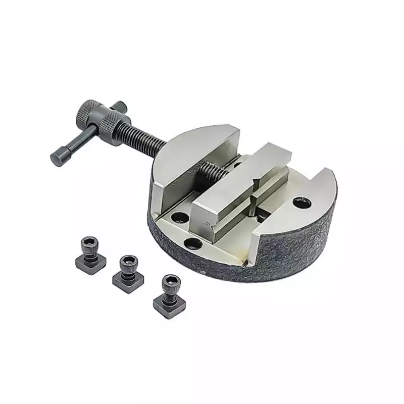 Buyohlic International 100 mm Round Vice with 3 Fixing Tee Nut for 3 inch & 4 inch Rotary Table, PR-FKRP-BJDD