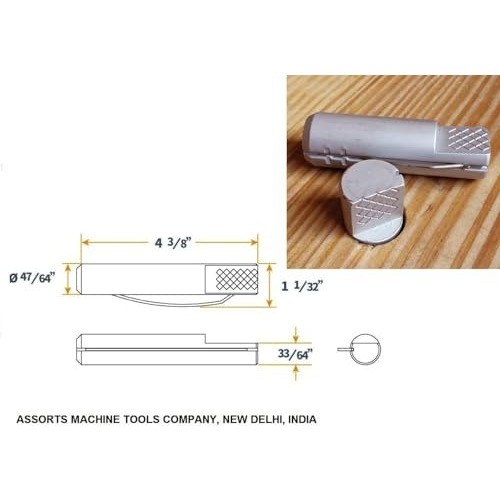 A.D INTERNATIONAL Bench Dog Spring Loaded Hold Down with 3/4 inch (19 mm) Diameter 4-3/8 inch (111.1 mm) Length and Anodized Aluminium Body, 50-BD-102 (Set of 4)