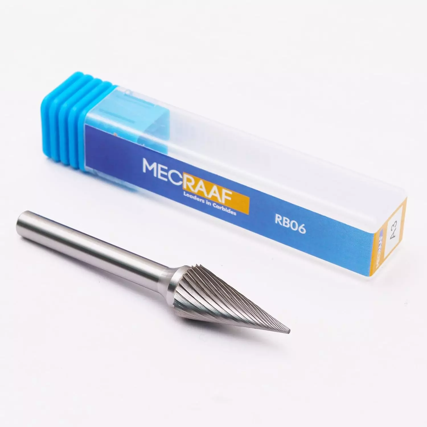 MECRAAF Cone Shaped Single Cut Burr Cutter 12.7 mm Head Dia. And 25 mm Length, BC-A3S