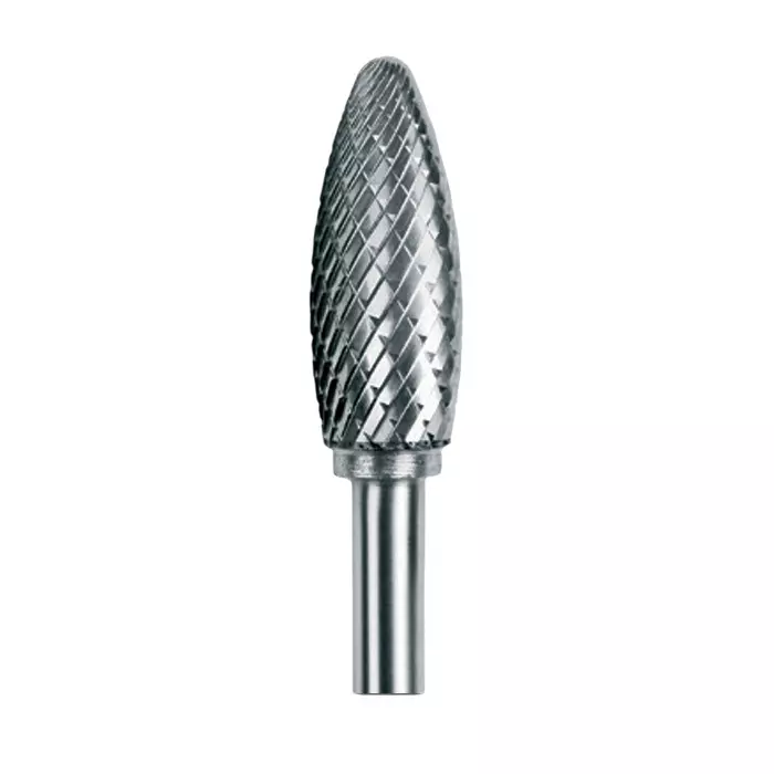Indian Tools ITMF1 Series Tungsten Carbide Rotary Burrs Flame Shape Standard Cut 3x38 mm, KBH00M36.3383