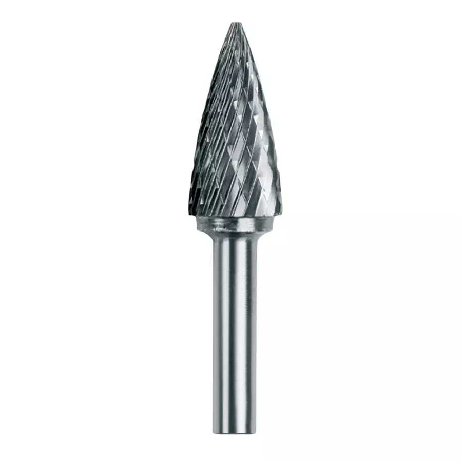 Indian Tools ITT6 Series Tungsten Carbide Rotary Burrs Tree Shape with Point End Standard Cut 16x75 mm, KBG00M1625756