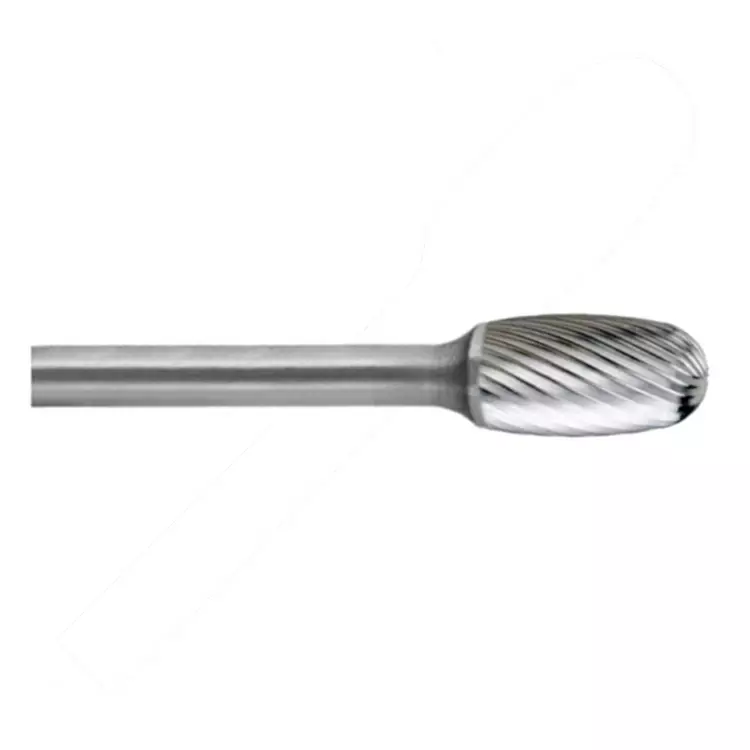 MIRANDA TOOLS Tungsten Carbide Rotary Burr Oval Shape Double Cut, Head Diameter 8 mm and Overall Length 60 mm, OM1