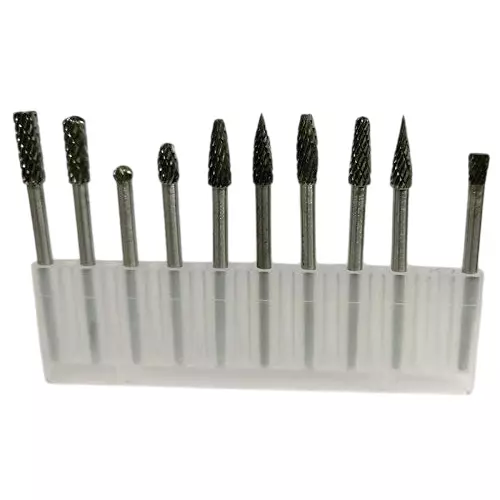 ATOZSHOP11 Rotary File Tungsten Carbide Burr Hard Alloy Metal 3x3 mm (Set of 10)