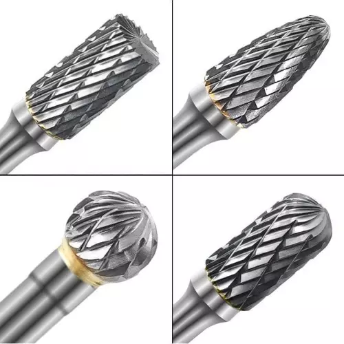 Buyohlic International Rotary Tool Burr Set Wood and Stone Engraving Kit with Solid Tungsten Carbide Body 1/4 inch (6.3 mm) Shank and Plastic Case, 100-CS-155 (Set of 8)