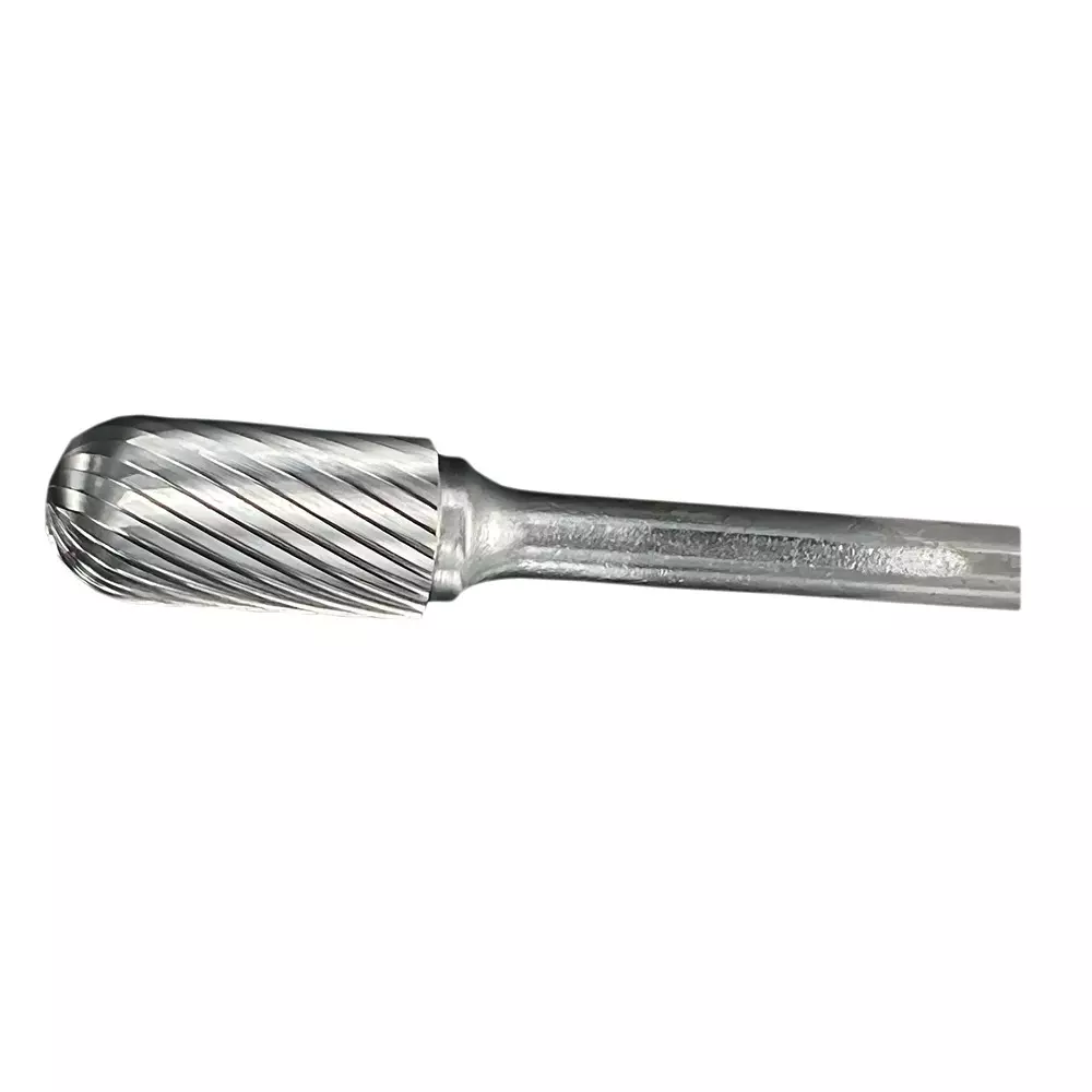 Shiballoy Tungsten Carbide Rotary Burr Ball Nose Cylindrical Shape 8 mm Head Diameter and 69 mm Overall Length, B0820