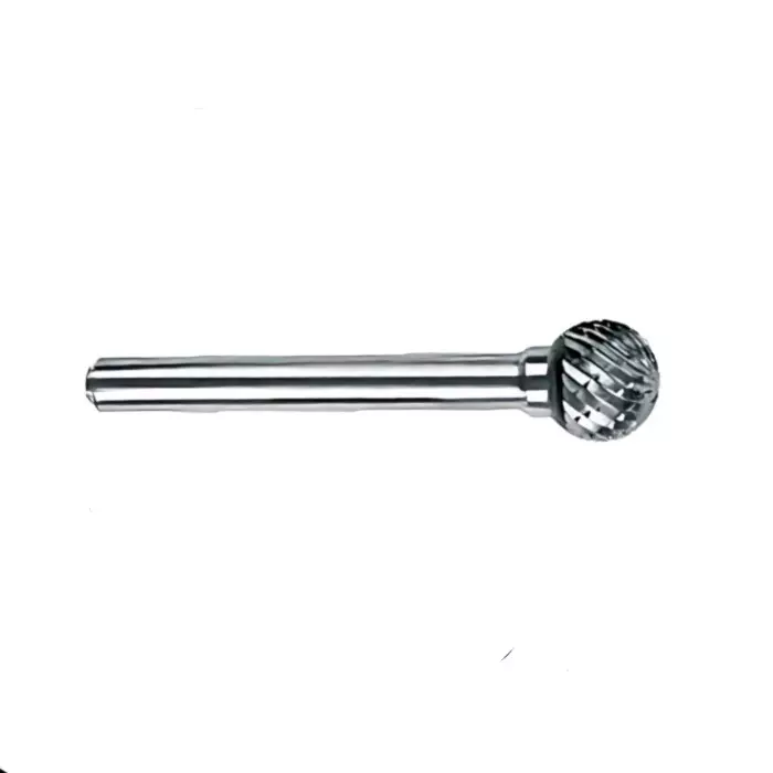 MIRANDA TOOLS Tungsten Carbide Rotary Burr Ball Shape Double Cut, Head Diameter 8 mm and Overall Length 50 mm, SM2