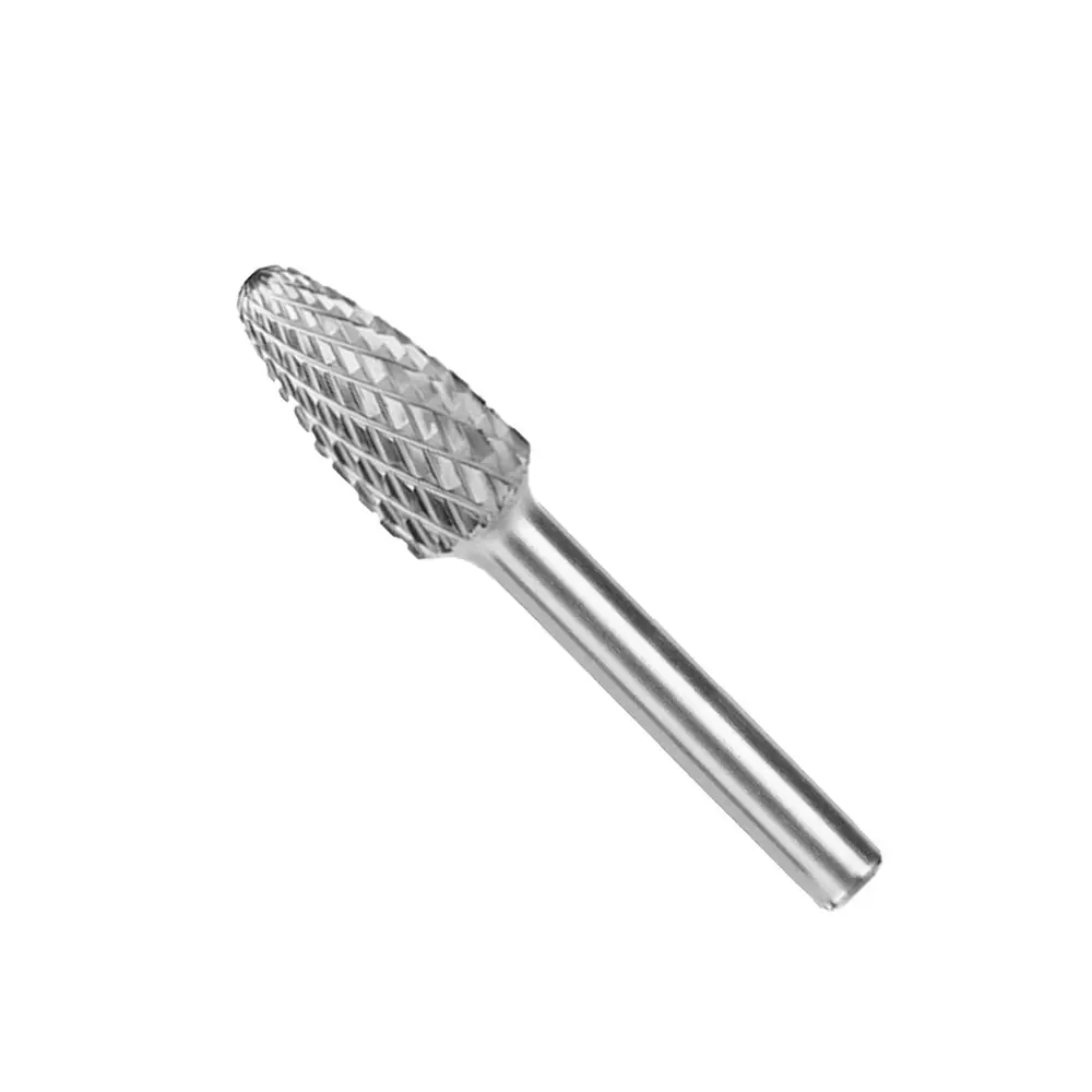 Total HSS Tungsten Carbide Rotary Burrs Tungsten Carbide Double Cut 6 mm Shank TAKC1005