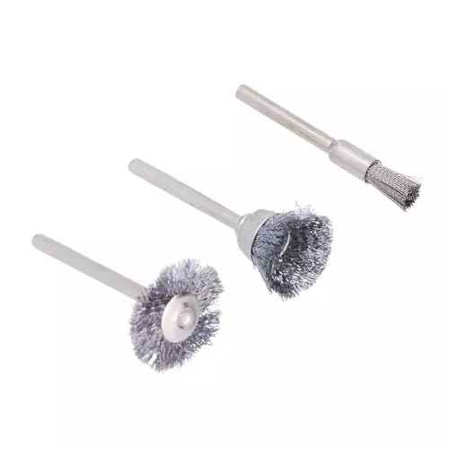 GENERIC Metal Grinding Brush Set / Polishing & Deburring Brush Brass, Stainless Steel Crimped Wire (1 Kit)