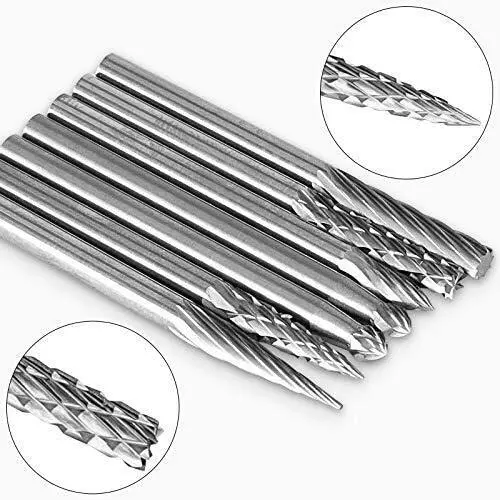DY TOOLS Double Cut Rotary Burr Set Tungsten Carbide 90° Cutting 3 mm Angle Shank Size (Pack of 20)