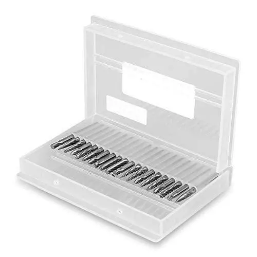 DY TOOLS Double Cut Rotary Burr Set Tungsten Carbide 90° Cutting 3 mm Angle Shank Size (Pack of 20)