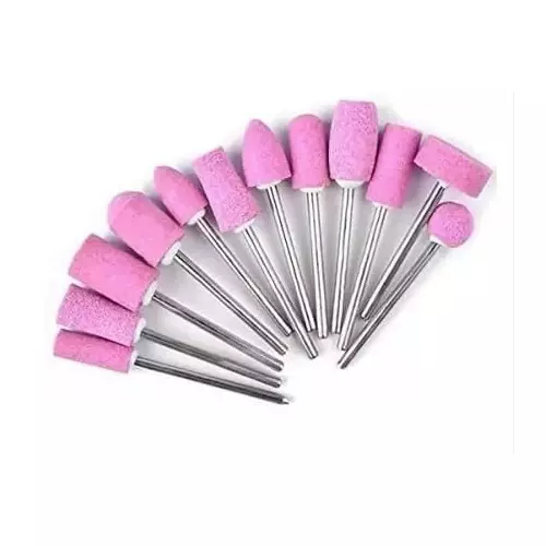 GENERIC Ceramic Nail Drill Bits Set 2.38 mm (3/32 inch) Thread Size Zirconia Ceramic (12 Pcs Set)