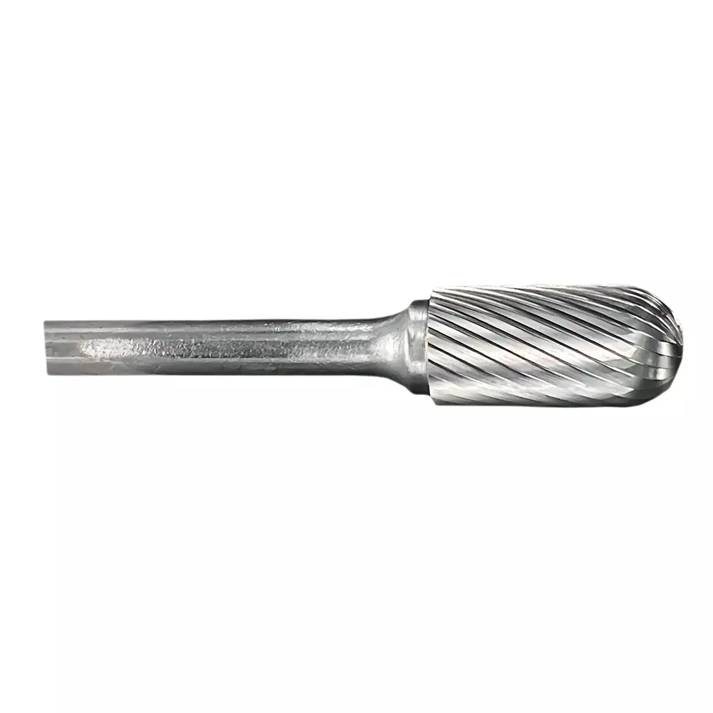 Shiballoy Tungsten Carbide Rotary Burr Ball Nose Cylindrical Shape 10 mm Head Diameter and 70 mm Overall Length, B1022
