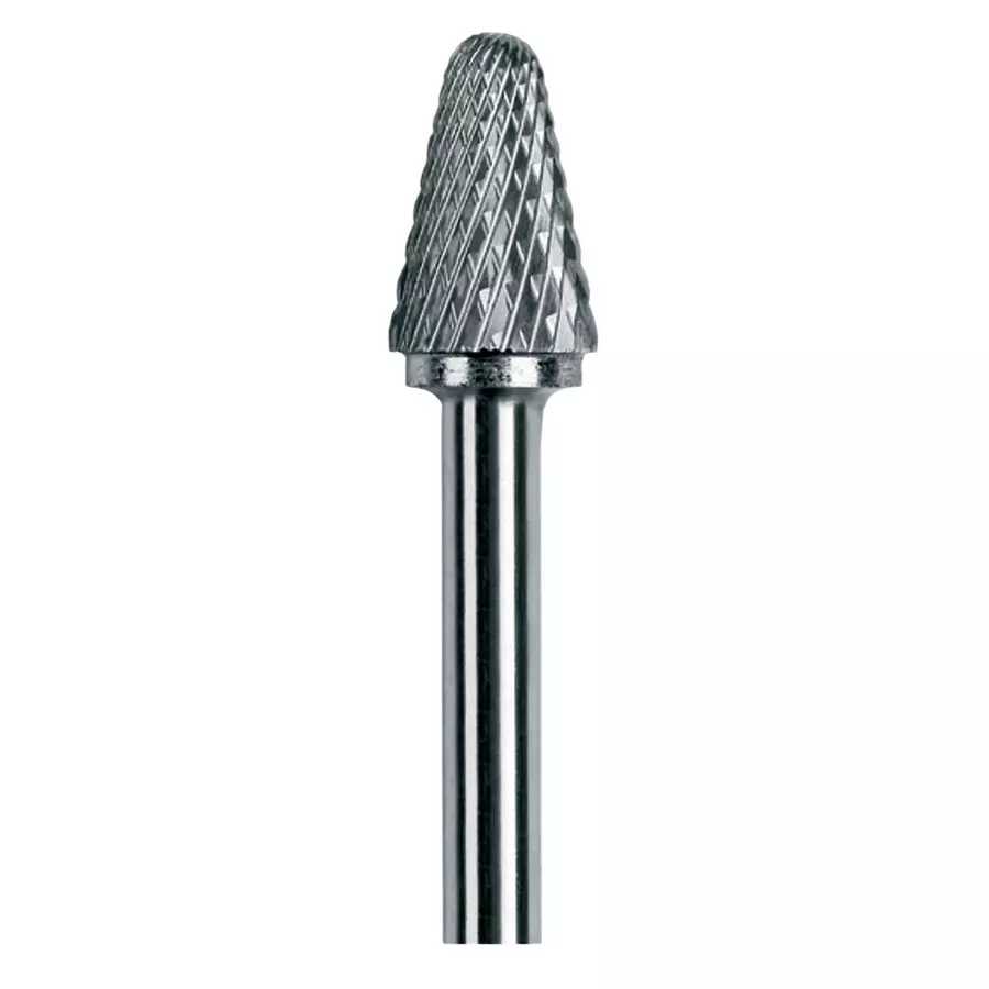Indian Tools ITMK3L1 Series Tungsten Carbide Rotary Burrs Cone Shape with Radius End Standard Cut 3x75 mm, KBI00M312.7753