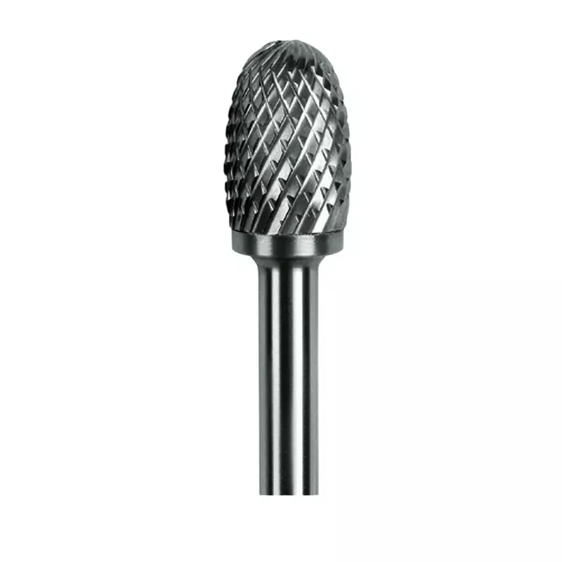 Indian Tools ITM02 Series Tungsten Carbide Rotary Burrs Oval Shape Standard Cut 6.3x38 mm, KBE00M6.39.5383