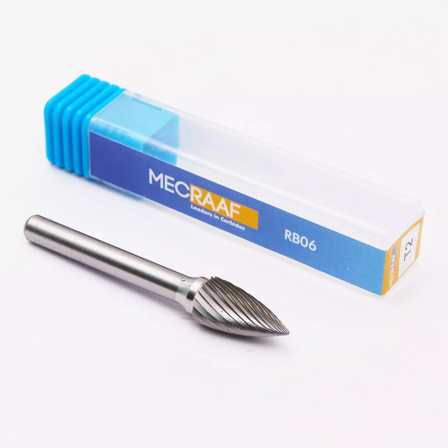 MECRAAF Tree Shape with Point End Single Cut Burr Cutter 9.5 mm Head Dia. And 19 mm Length, BC-T2S