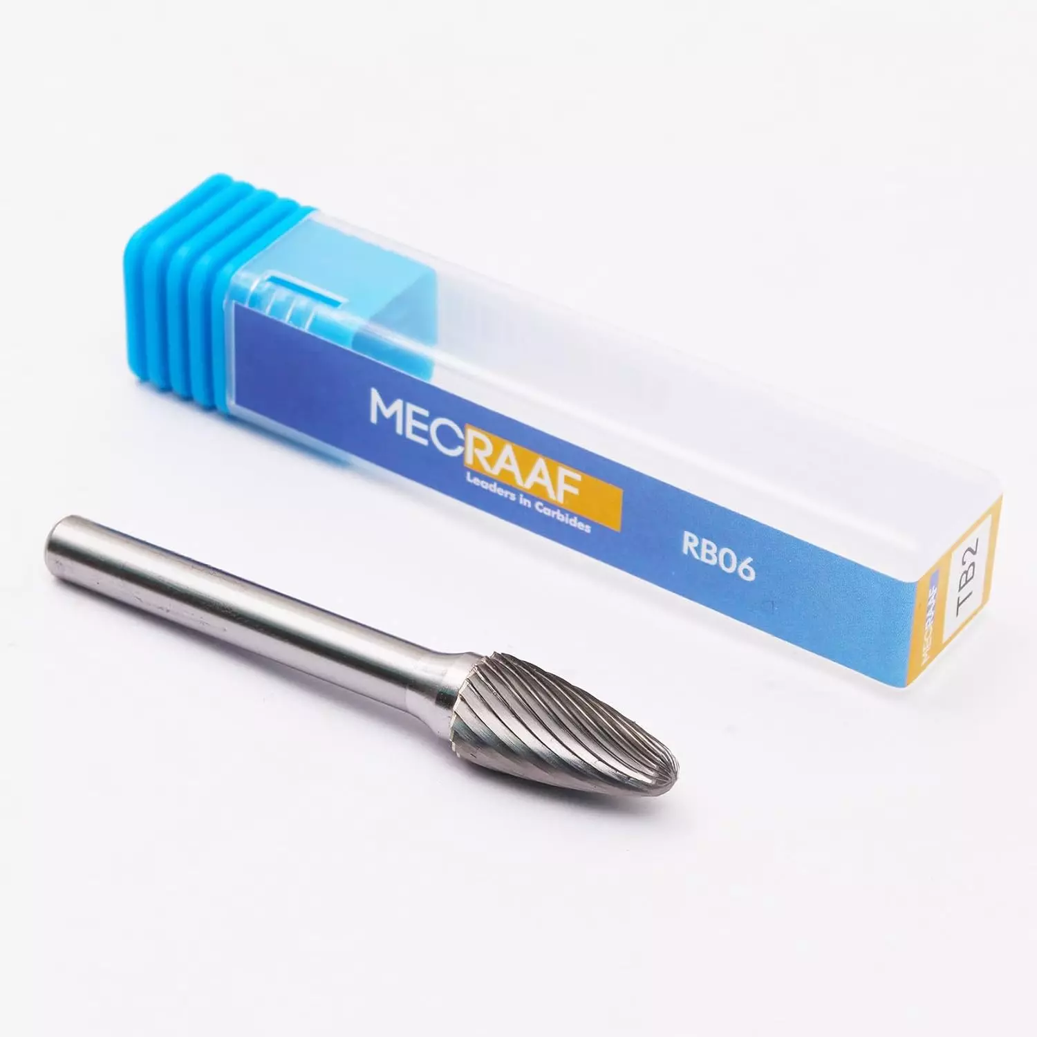 MECRAAF Tree Shape with Radius End Single Cut Burr Cutter 6 to 12.7 mm Head Diameter