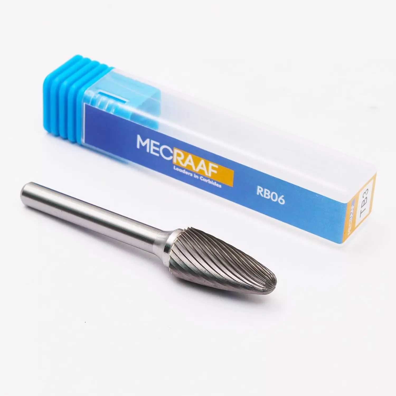 MECRAAF Tree Shape with Radius End Single Cut Burr Cutter 12.5 mm Head Dia. And 25 mm Length, BC-TB3S