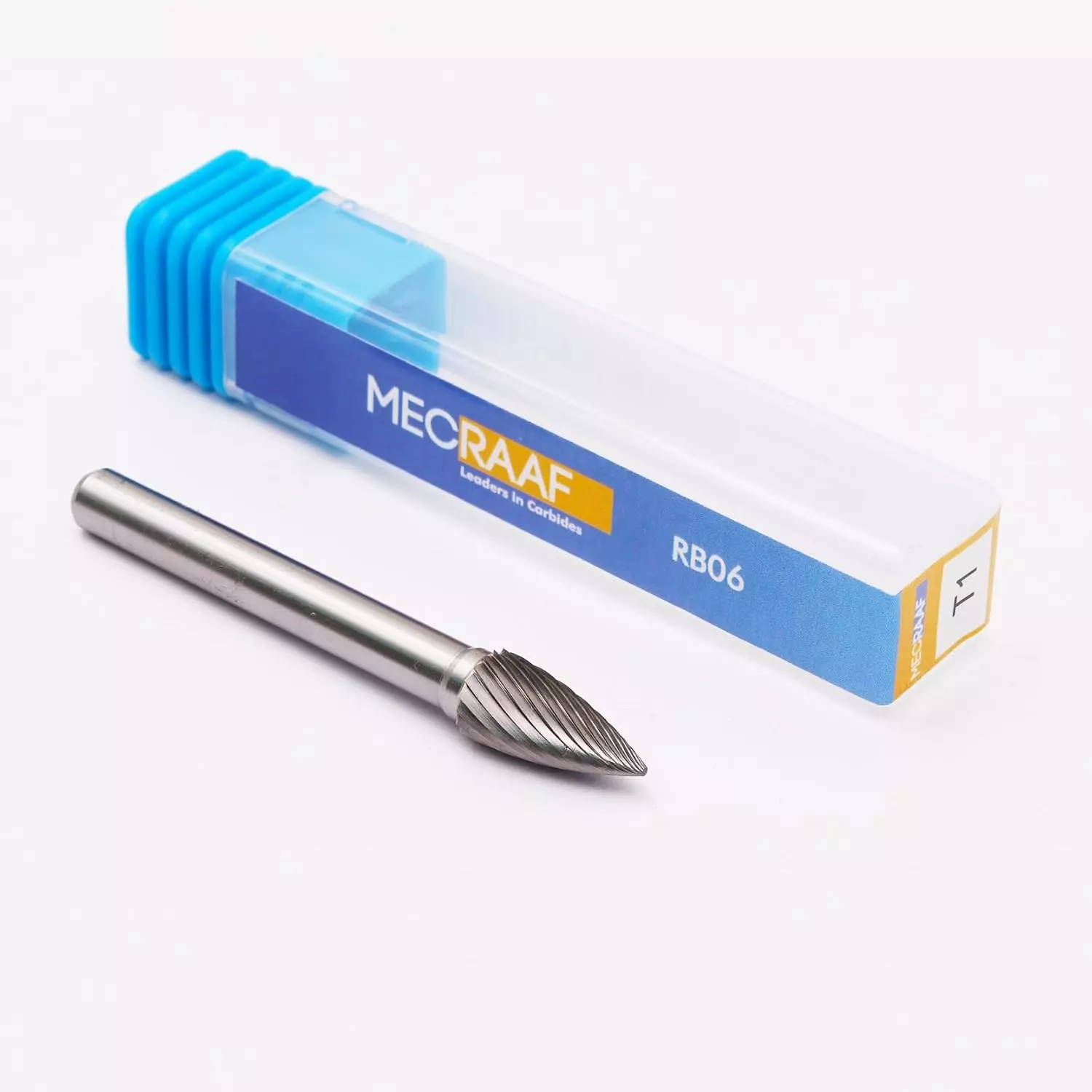 MECRAAF Tree Shape with Point End Single Cut Burr Cutter 19 mm Head Dia. And 6 mm Length, BC-T1S