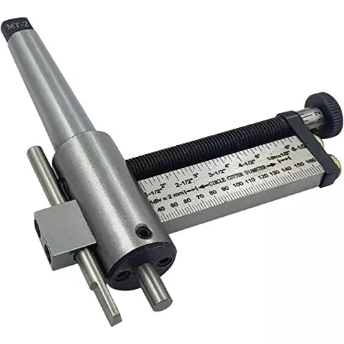 A.D INTERNATIONAL Speed Guide Circle Cutter with HSS Tool Bit, MT2 Shank for Milling Machine, 2M-BF0V-2DP5