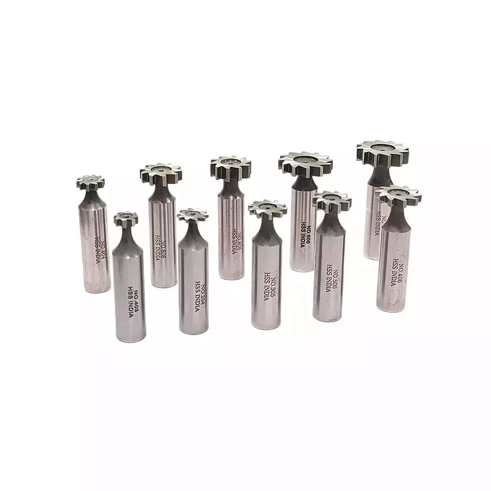 Buyohlic International Woodruff Keys T Slot Cutter Tool with 1/2 inch (12.7 mm) Straight Shank, BP-5542-HMME (Set of 10)