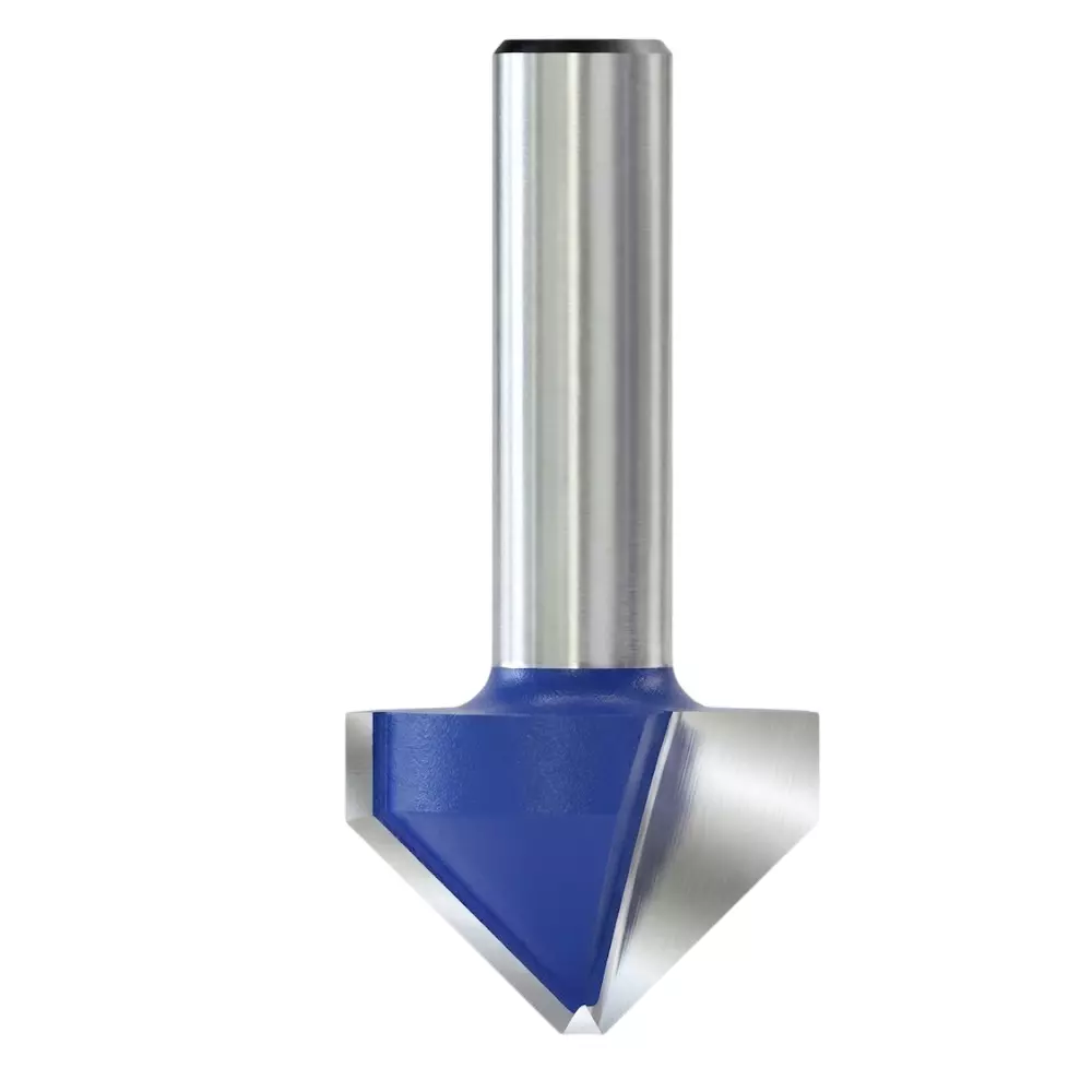 Timus TCT Brazed V Groove Bit TT.AVG, 15 mm Cutting Diameter x 8 mm Shank Diameter x 6 mm Cutting Height, TT.AVG.15.90.8
