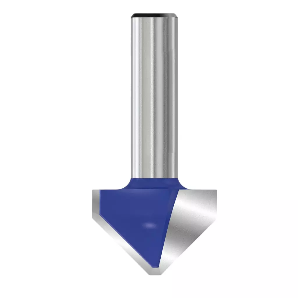 Timus TCT Brazed V Groove Bit TT.AVG, 19 mm Cutting Diameter x 12 mm Shank Diameter x 8 mm Cutting Height, TT.AVG.19.90.12