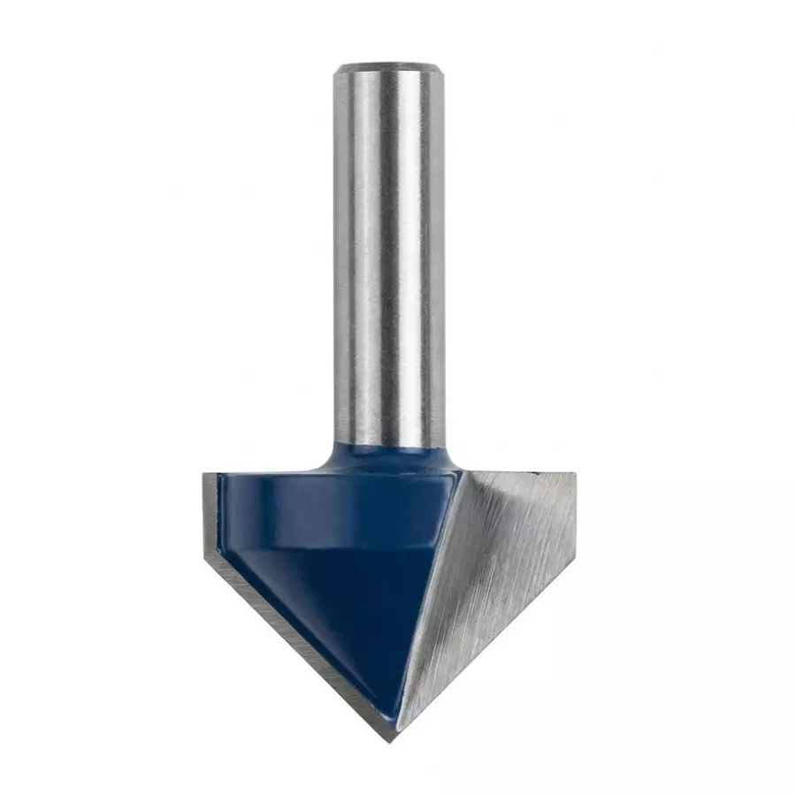 Timus TCT Brazed Pointed V Groove Bit TT.VG, 32 mm Cutting Diameter x 12 mm Shank Diameter x 5.5 mm Cutting Height, TT.VG.32.140.12